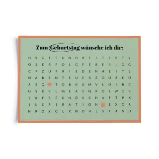 Buchstabensalat - Zum Geburtstag