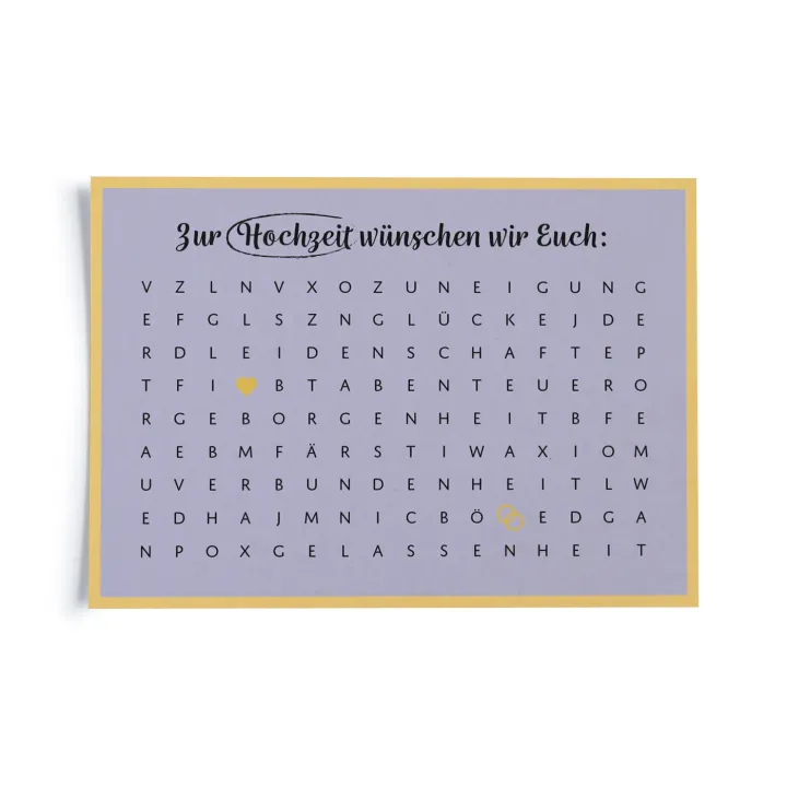 Buchstabensalat - Zur Hochzeit