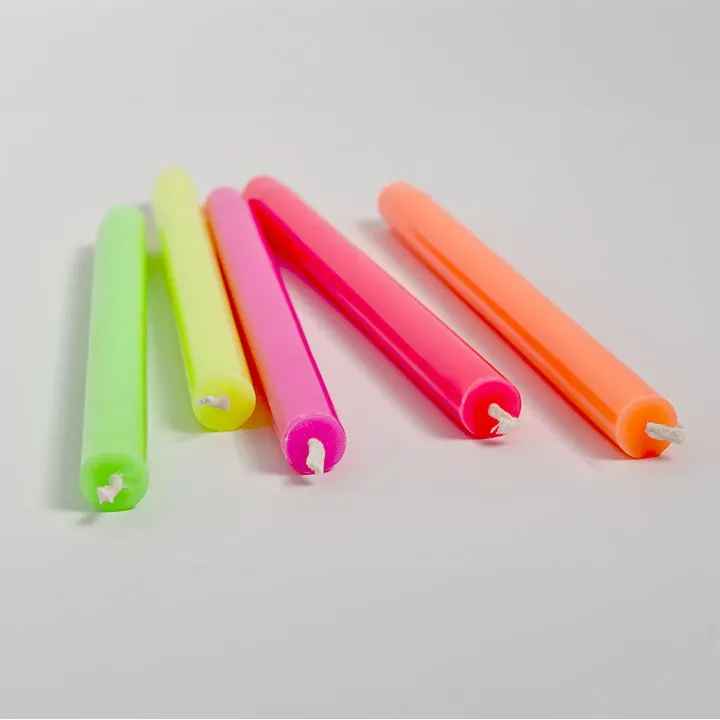 Minikerzen 5er Set - Neon