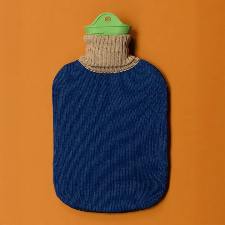Wärmeflasche uni - blau