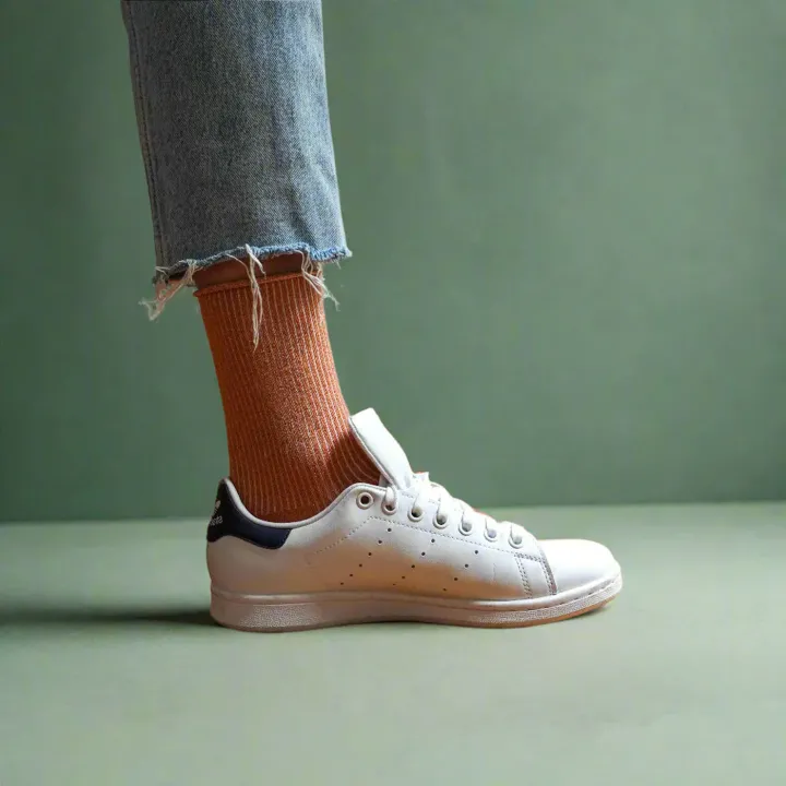 Glitter Socks - Terracotta