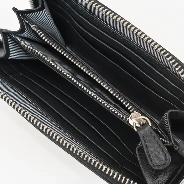 Reissverschluss Portemonnaie M - Black Silver