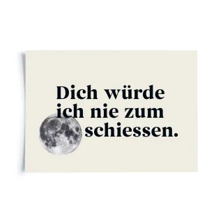 Sprichwörter - Dich würde ich nie zum Mond schiessen.