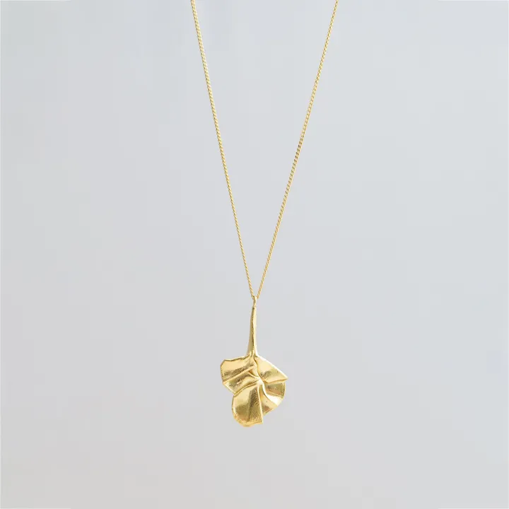 Halskette Blatt - gold