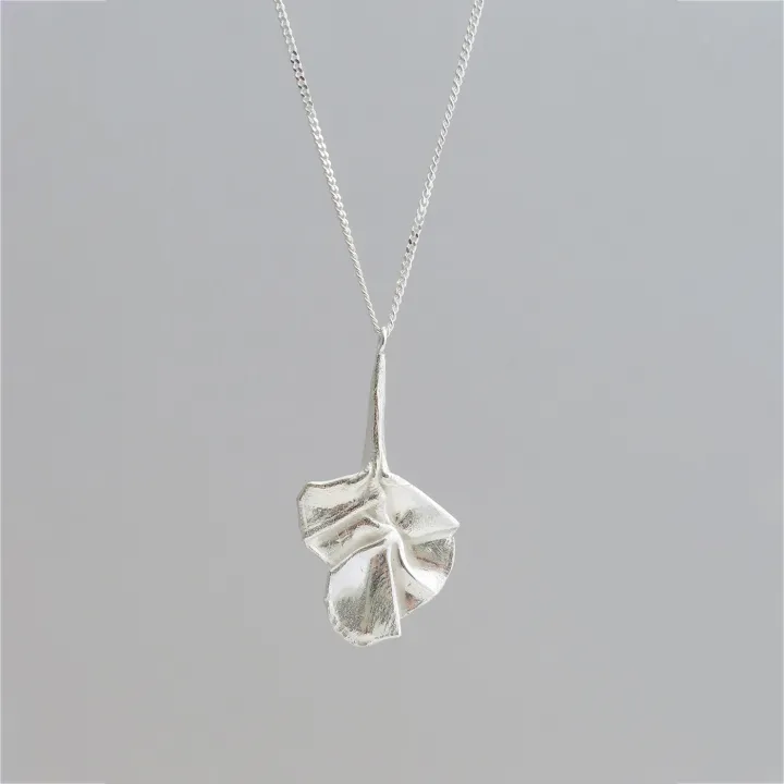 Halskette Blatt - silber