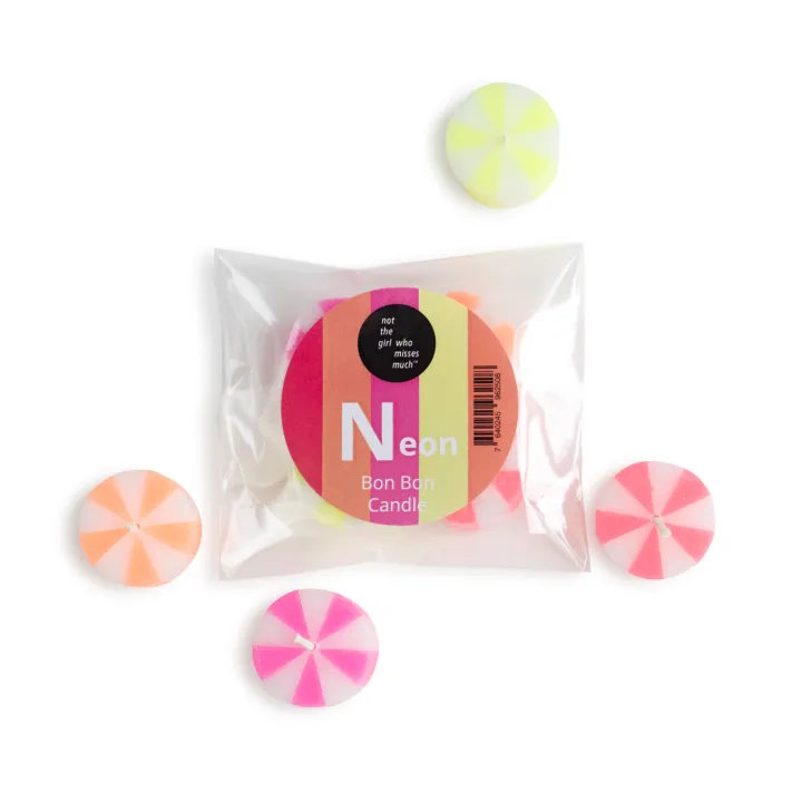 Bon Bon Kerzen 4er Set - Neon