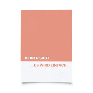 So & so - Keiner sagt es wird einfach.