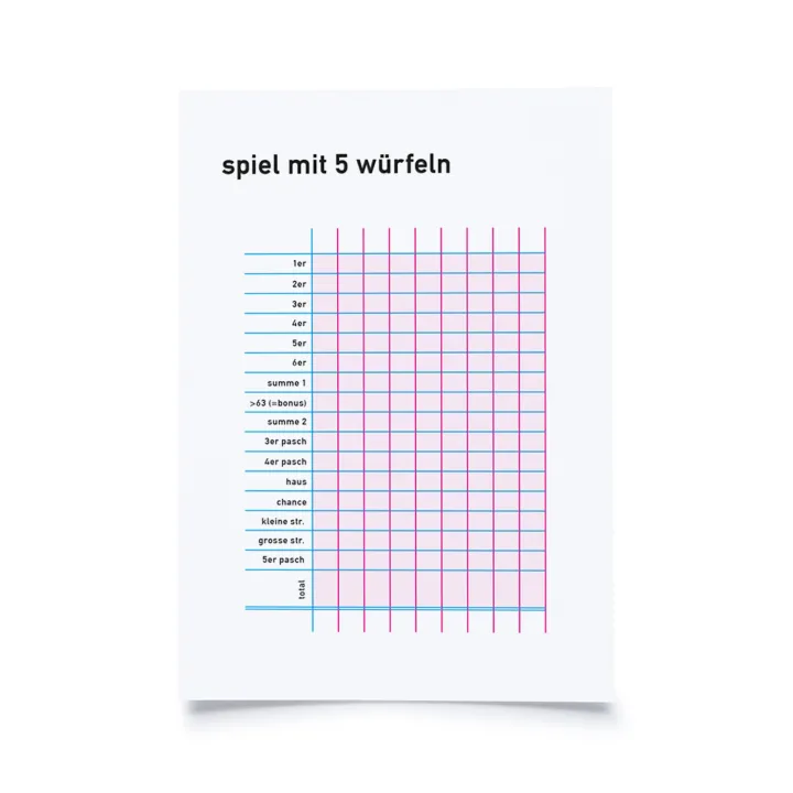 Spiel mit 5 Würfeln