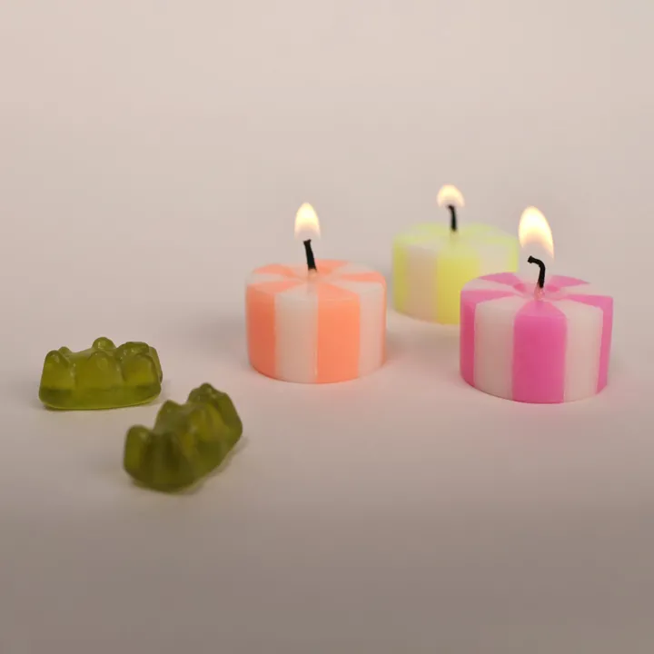 Bon Bon Kerzen 4er Set - Neon