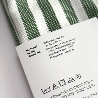 soapi - Magnetisches Küchentuch gestreift grün