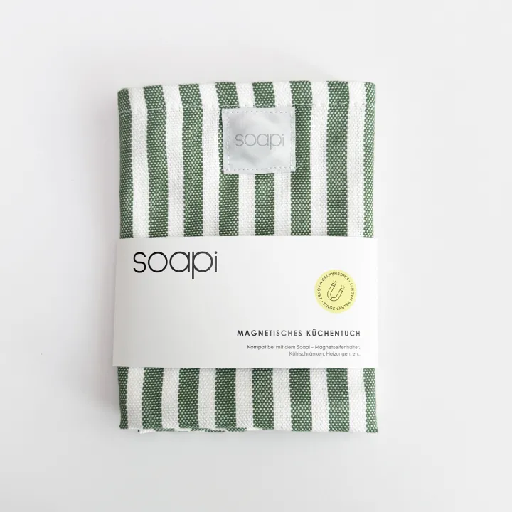 soapi - Magnetisches Küchentuch gestreift grün