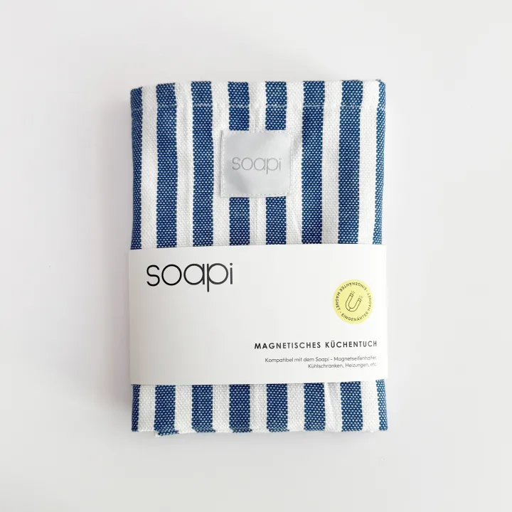 soapi - Magnetisches Küchentuch gestreift blau