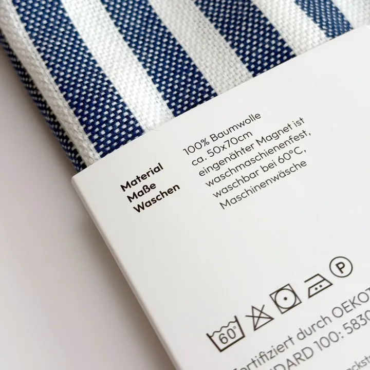 soapi - Magnetisches Küchentuch gestreift blau
