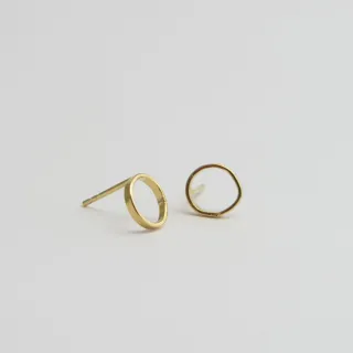 Ohrstecker Runde Skizze - gold