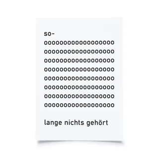 Sooo lange nichts gehört