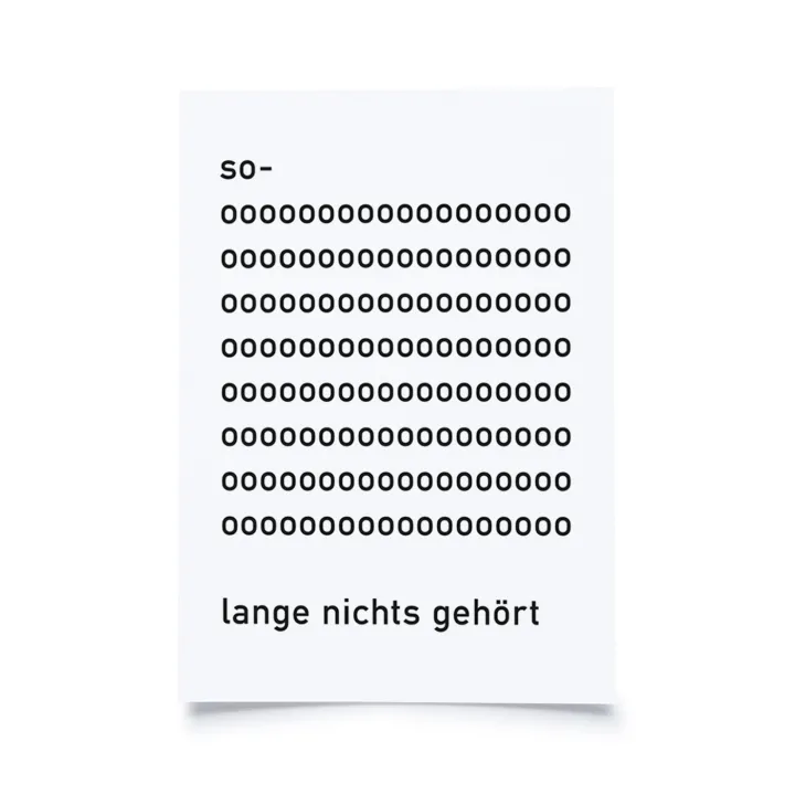 Sooo lange nichts gehört