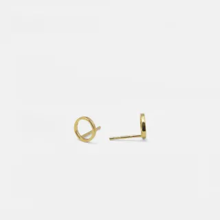 Ohrstecker Runde Skizze - gold