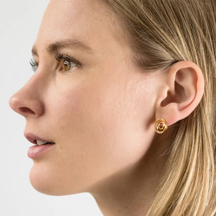 Ohrstecker Weiche Kritzelei - gold