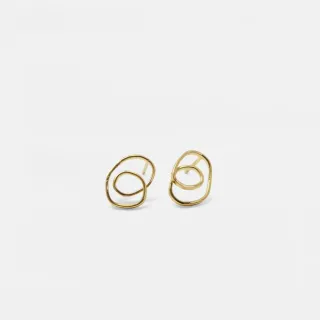 Ohrstecker Skizze kleine Schleife - gold