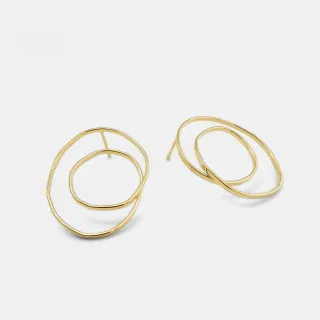 Ohrstecker Skizze grosse Schleife - gold