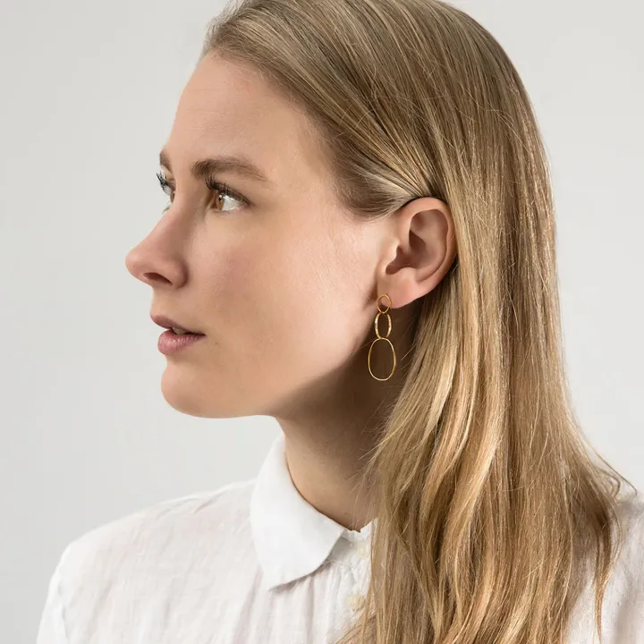 Ohrringe Fallende Schleifen - gold