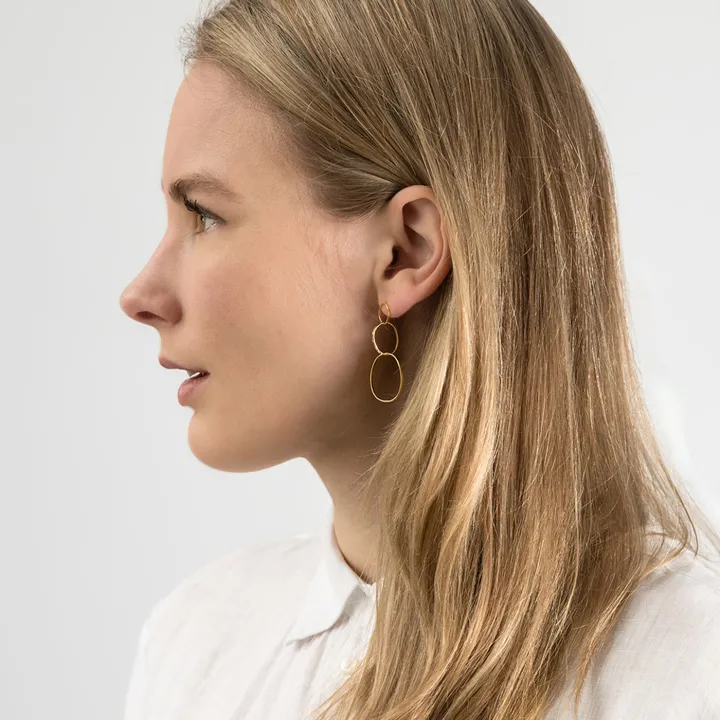 Ohrringe Fallende Schleifen - gold