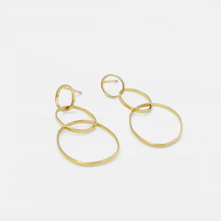 Ohrringe Fallende Schleifen - gold