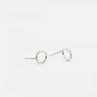 Ohrstecker Runde Skizze - silber