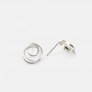 Ohrstecker Weiche Kritzelei - silber