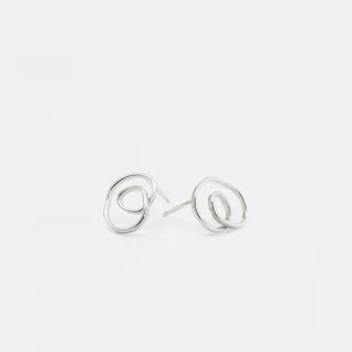 Ohrstecker Skizze kleine Schleife - silber