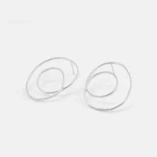 Ohrstecker Skizze grosse Schleife - silber