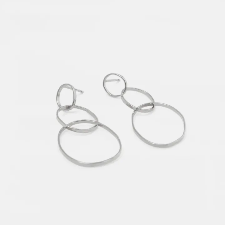 Ohrringe Fallende Schleifen - silber