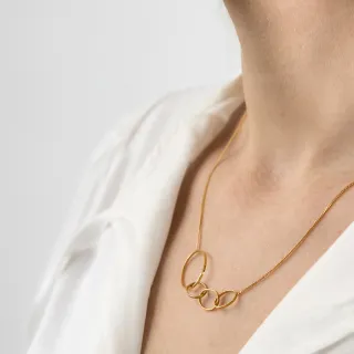 Halskette Quartet Schleifen - gold