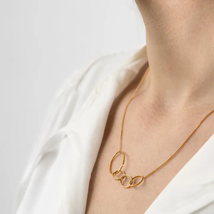 Halskette Quartet Schleifen - gold