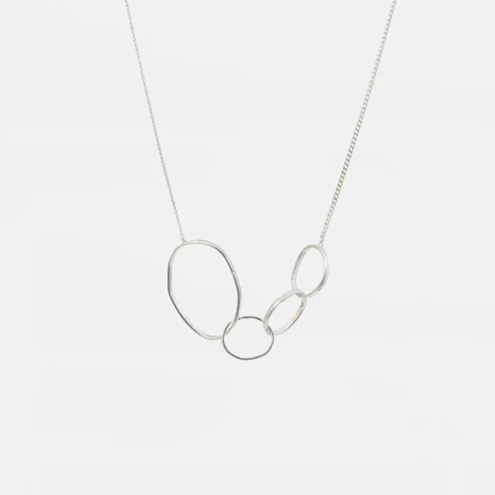 Halskette Quartet Schleifen - silber