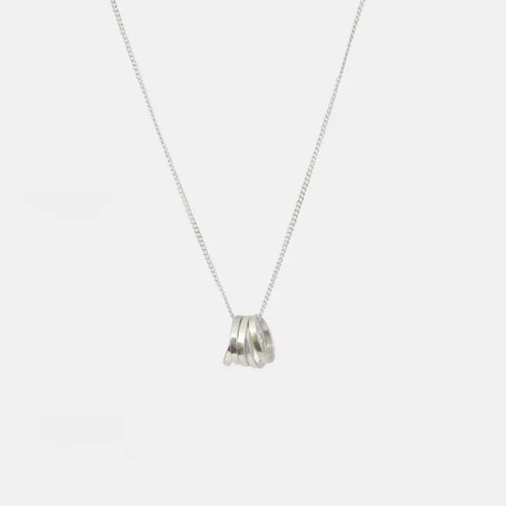 Halskette Fünf kleine Schleifen - silber