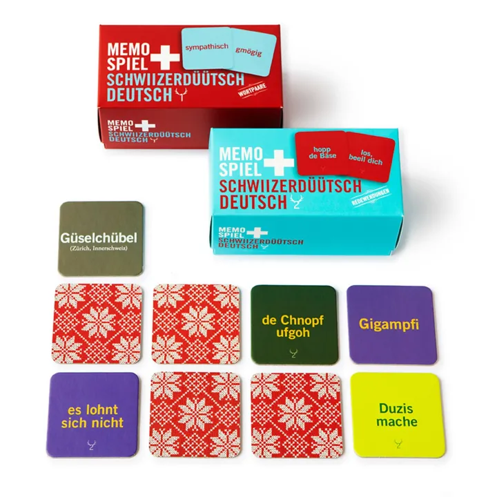 Memospiel Schwiizerdüütsch I Wortpaare von Fidea Design