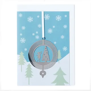 Doppelkarte mit Anhänger Falthänger I Baum von Fidea Design