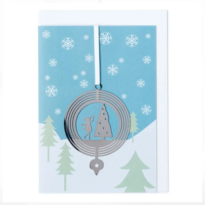 Doppelkarte mit Anhänger Falthänger I Baum von Fidea Design