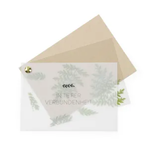 Handgepresste Pflanzenkarte A6 - Flower Press I In tiefer Verbundenheit