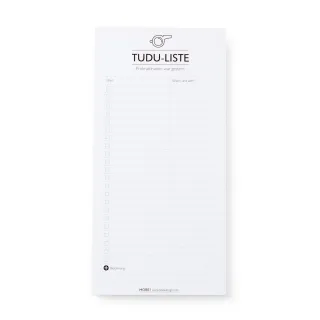 Notizblock Tudu-Liste