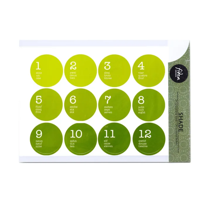 24 nummerierte Kleber (Adventskleber 1-24) Shade von Fidea Design
