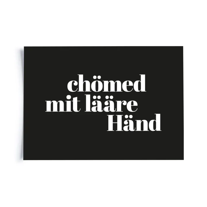 Doch öppis - Chömed mit lääre Händ