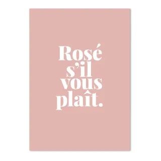 Poster für humorvolle Mami's A6 - "Rosé s'il vous plaît"