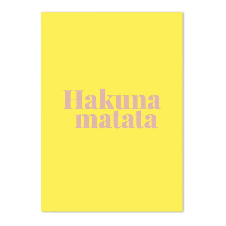 Poster für humorvolle Mami's A6 - "Hakuna matata"