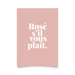 Postkarte für humorvolle Mami's A6 - "Rosé s'il vous plaît"