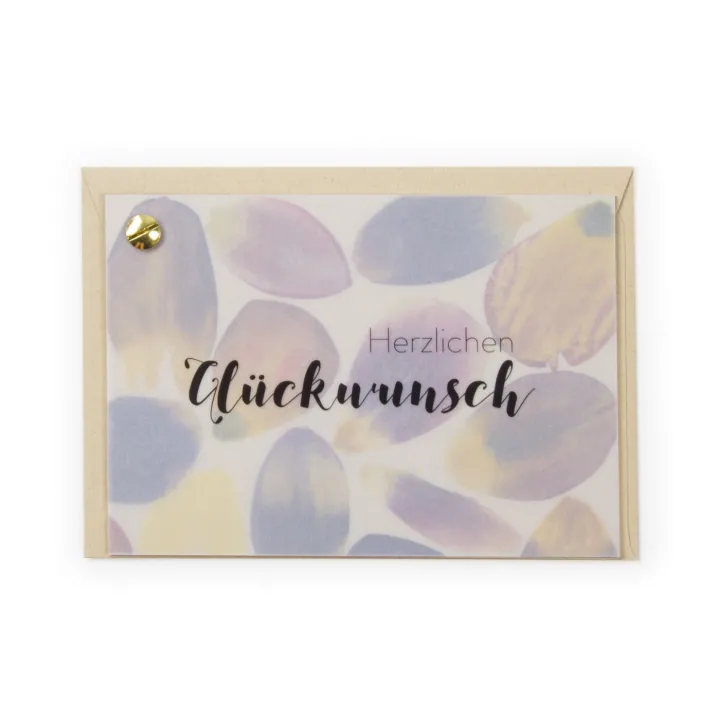 Handgepresste Pflanzenkarten Flower Press I Herzlichen Glückwunsch von Fidea Design