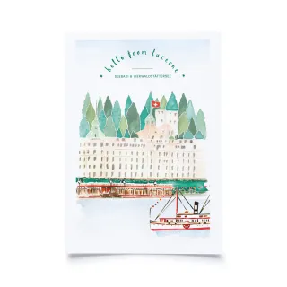 Postkarte aus Luzern A6 - Hello from Lucerne I Seebad