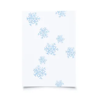 Schöne Postkarte für Winter- oder Weihnachtsgrüsse A6 - "Schneeflocke"