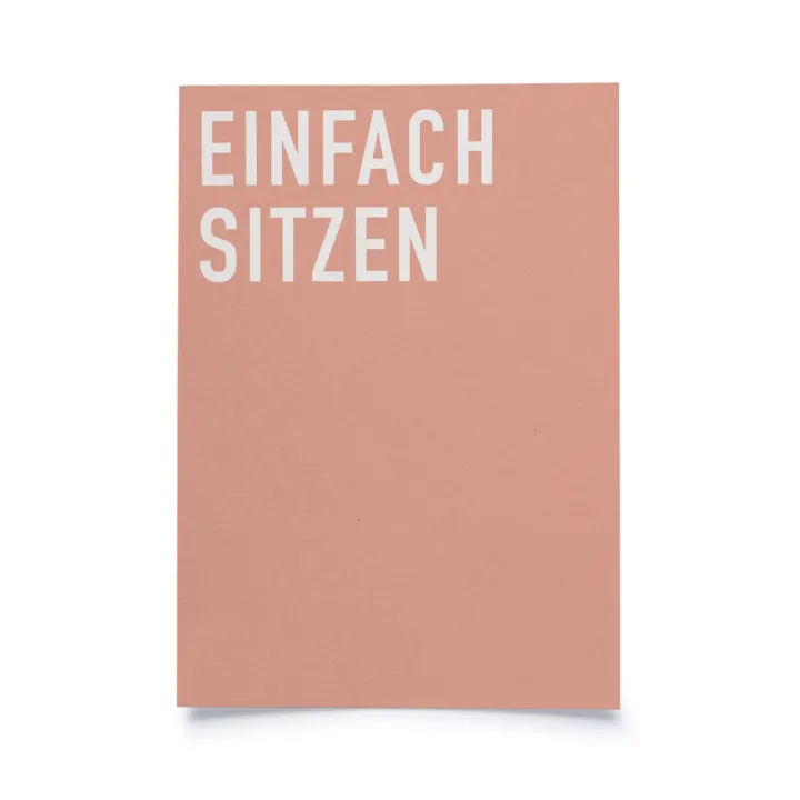 Postkarte aus Holzschliffpappe A6 - "Einfach sitzen"